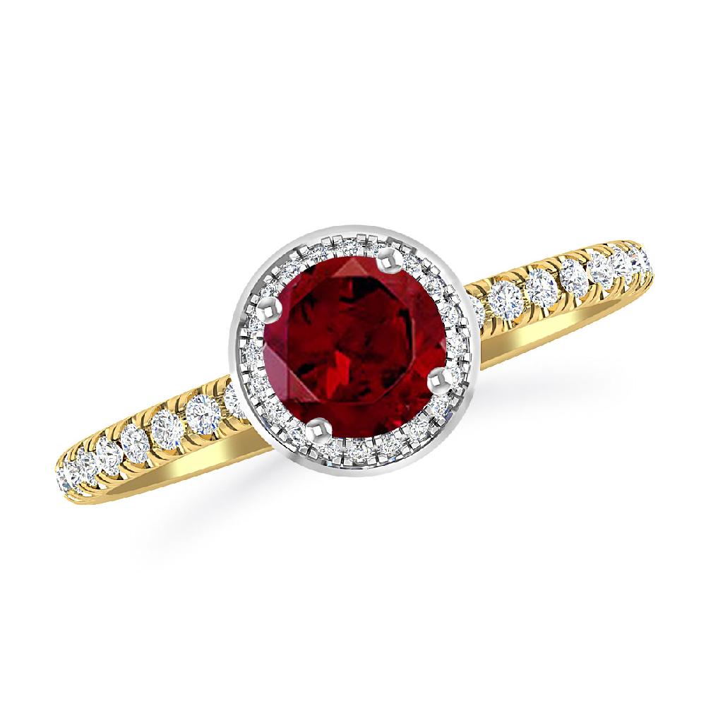 Yellow Gold - Garnet