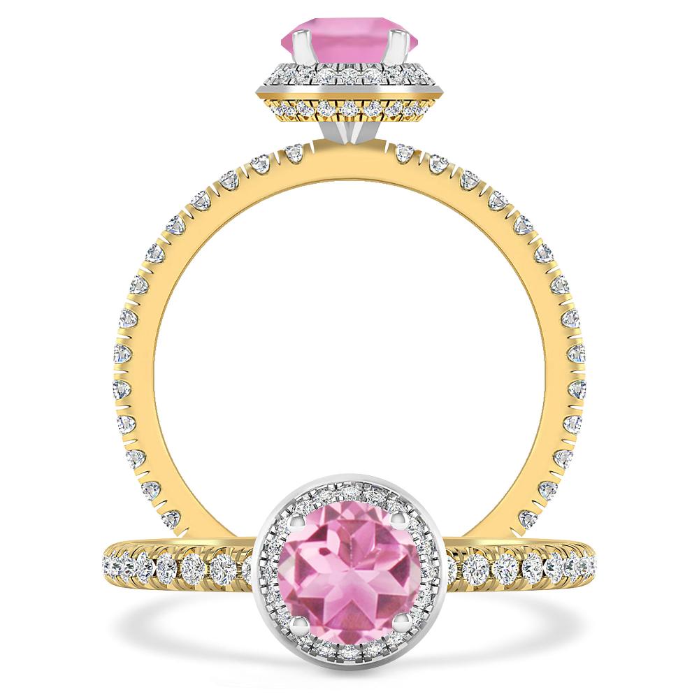 Yellow Gold - Pink Tourmaline