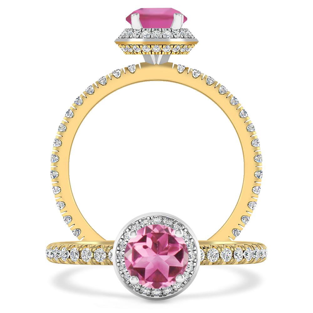 Yellow Gold - Pink Tourmaline