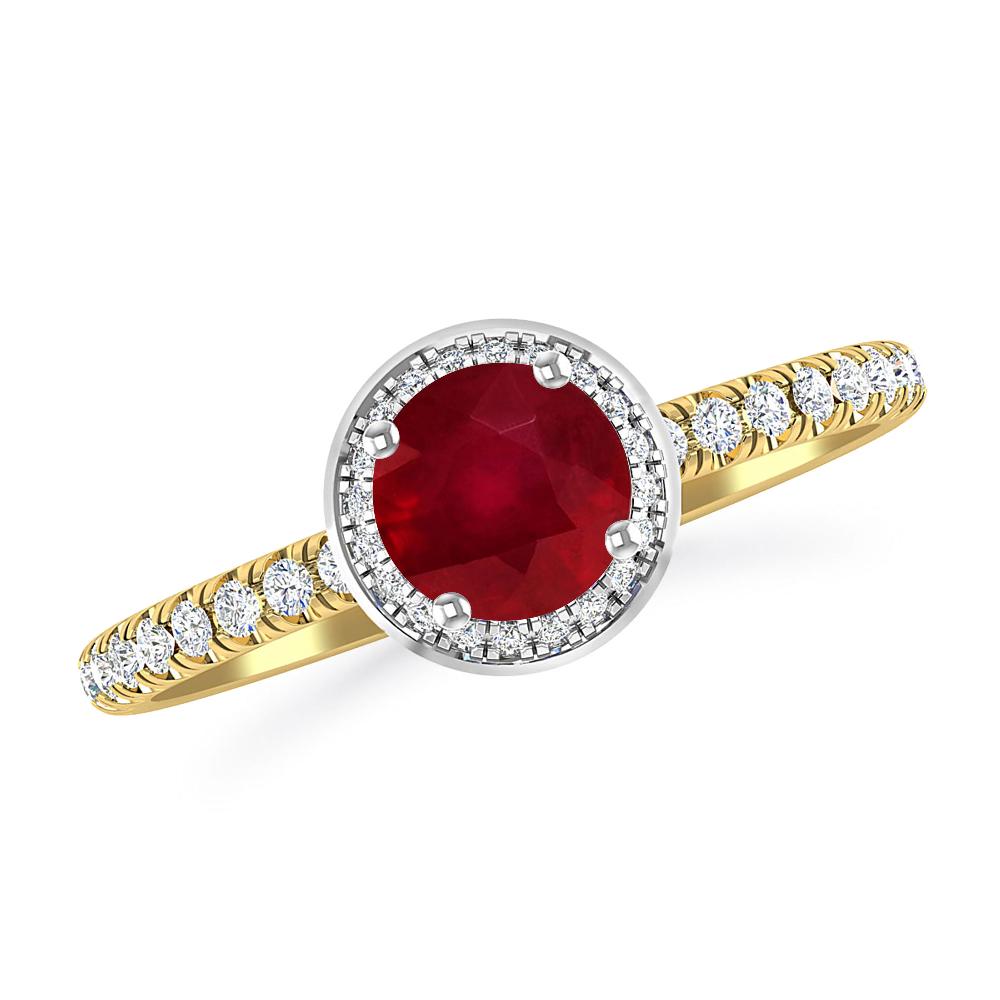 Yellow Gold - Ruby