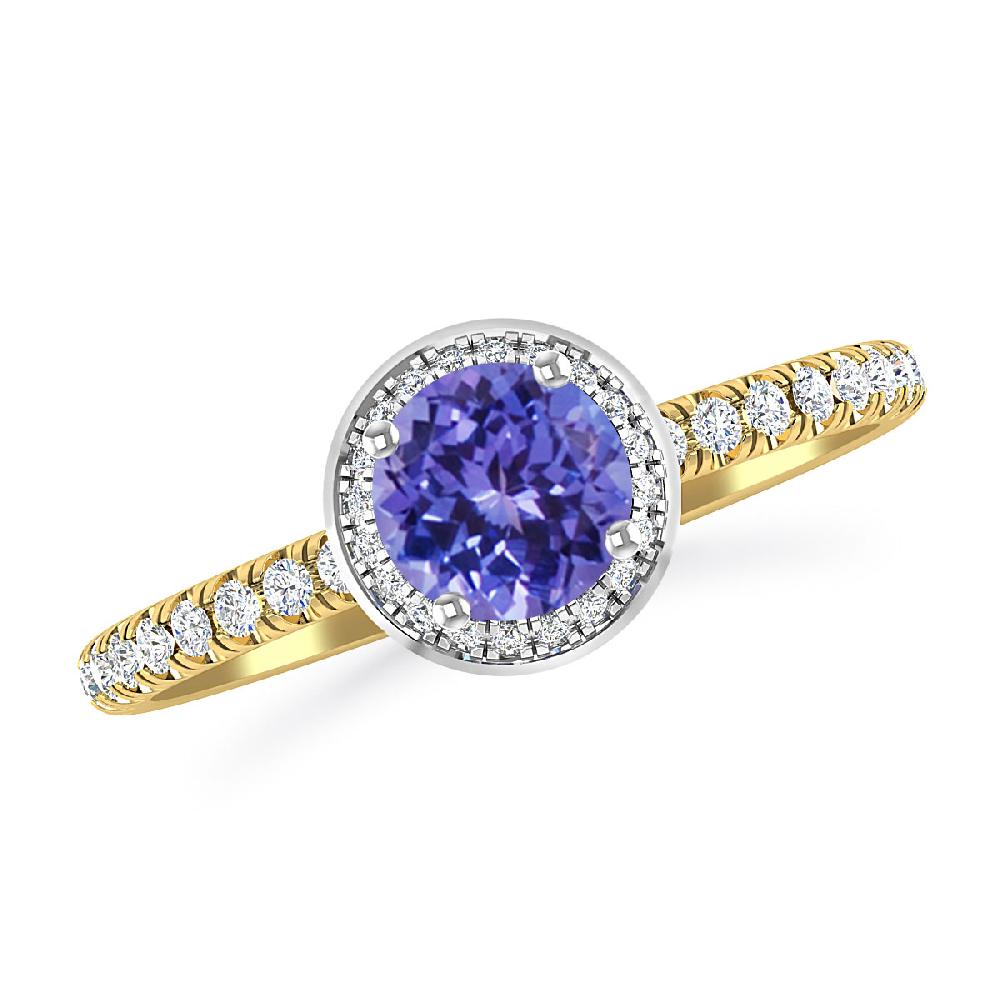 Yellow Gold - Tanzanite