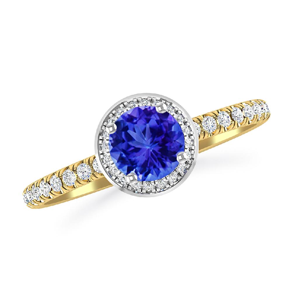 Yellow Gold - Tanzanite