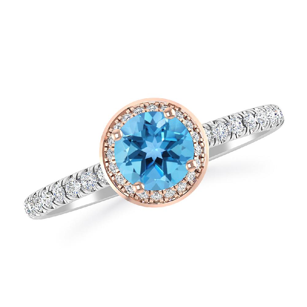 White Gold - Blue Topaz