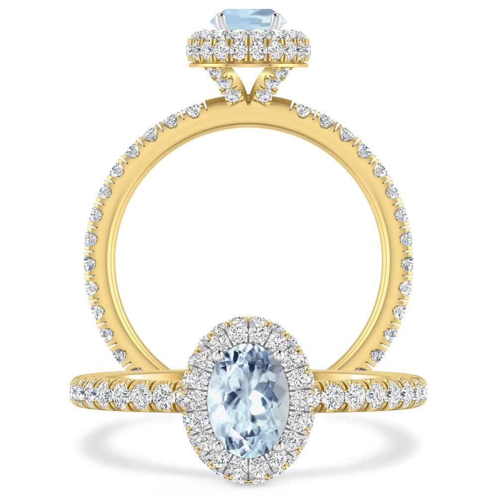 Yellow Gold - Aquamarine