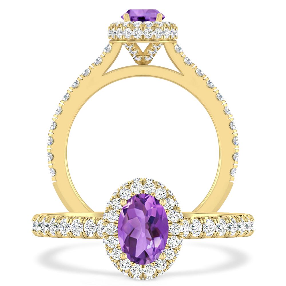 Yellow Gold - Amethyst