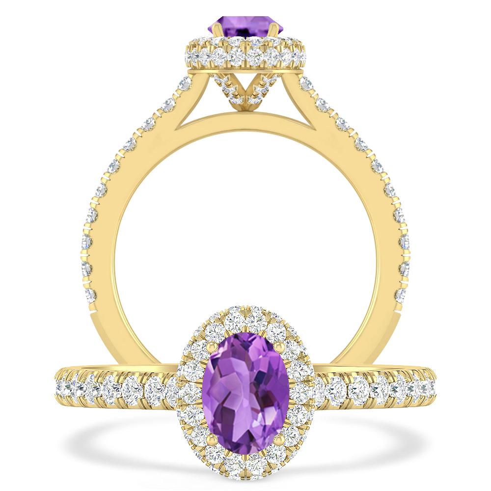 Yellow Gold - Amethyst