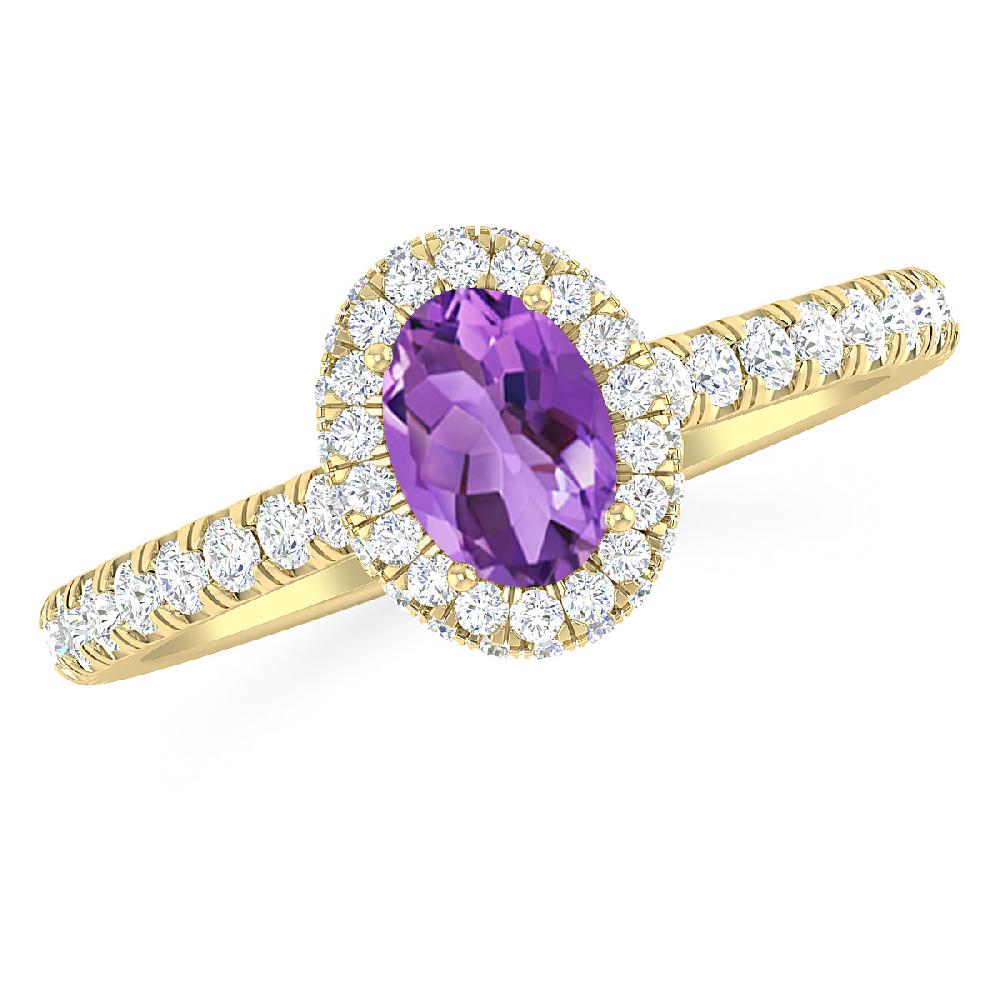 Yellow Gold - Amethyst