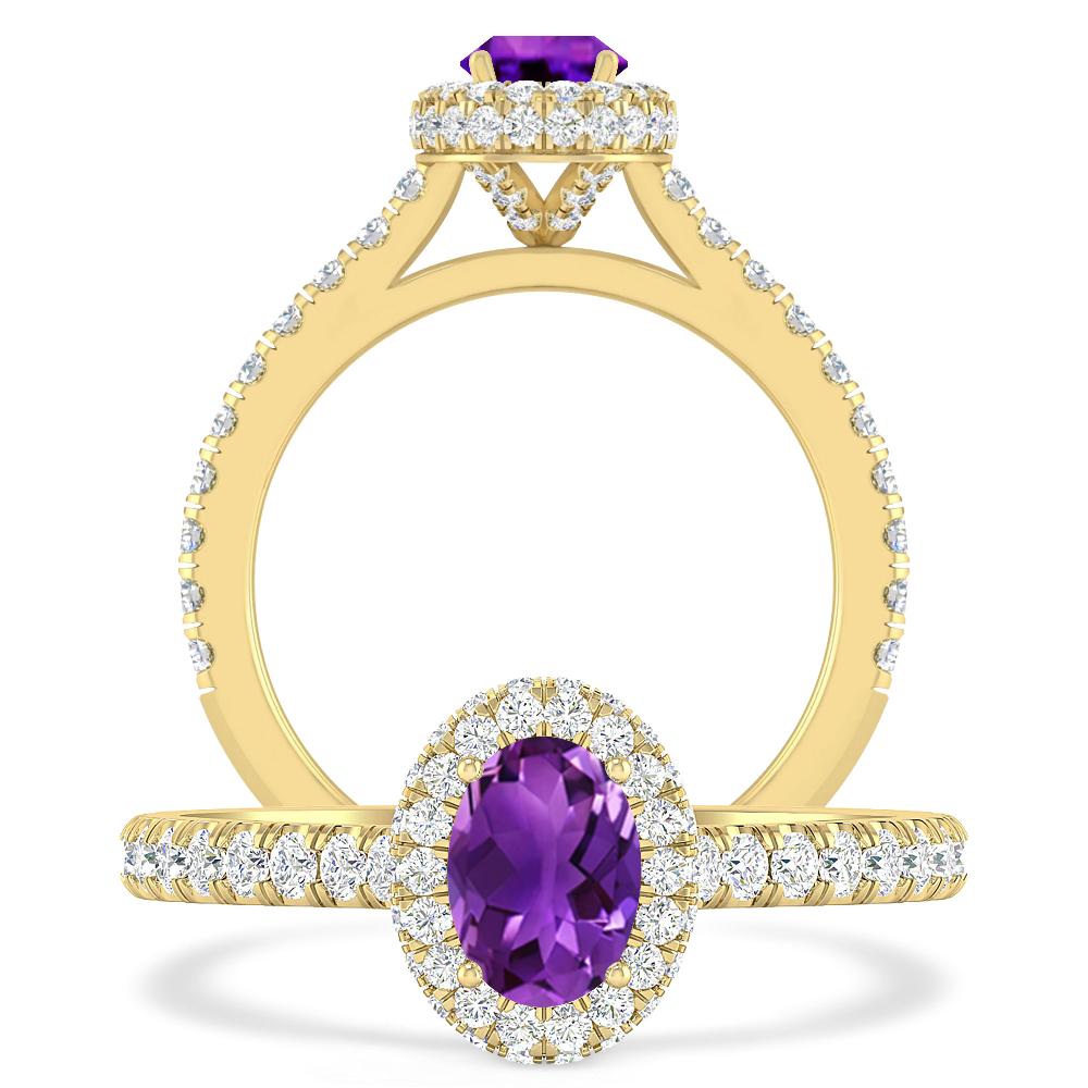 Yellow Gold - Amethyst