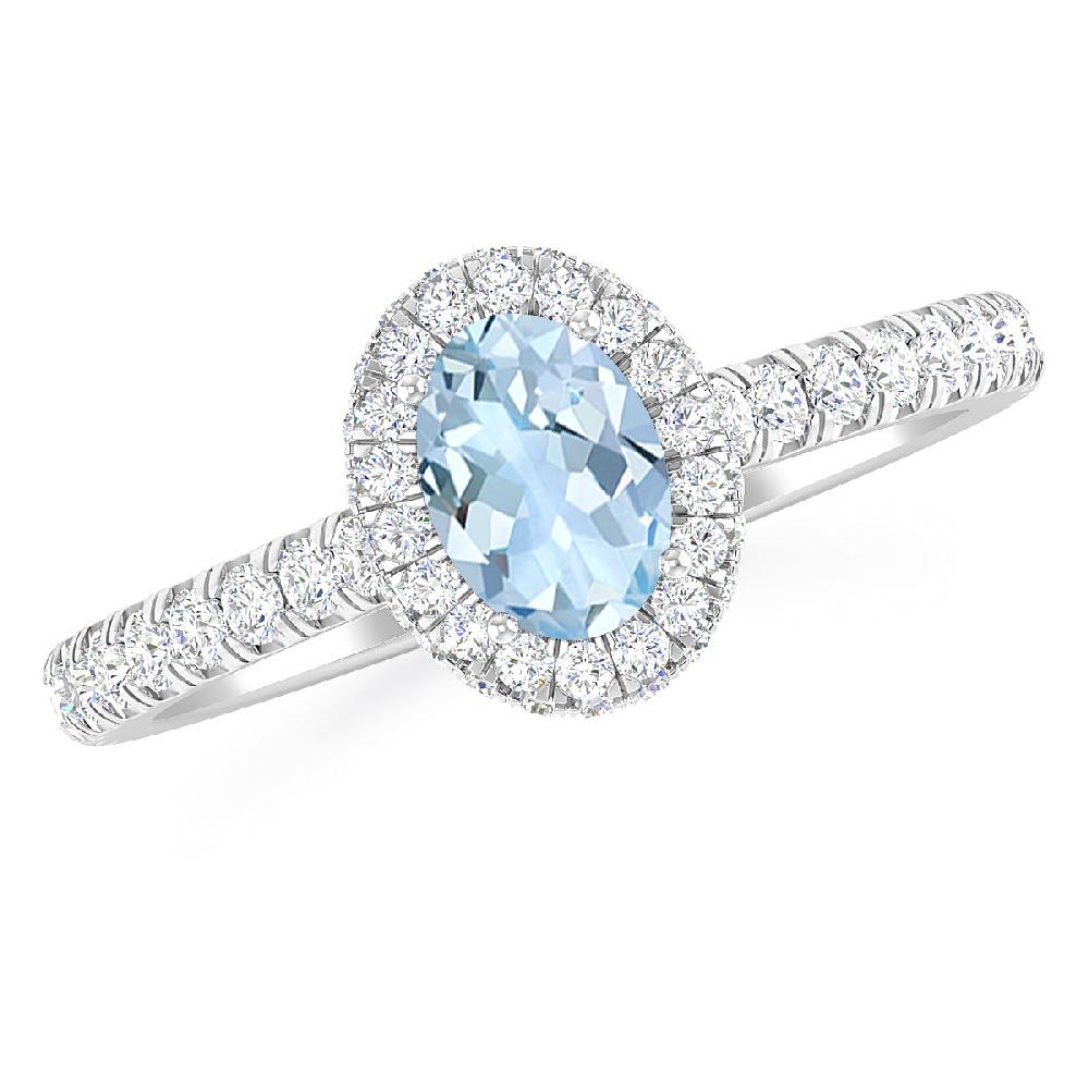 White Gold - Aquamarine