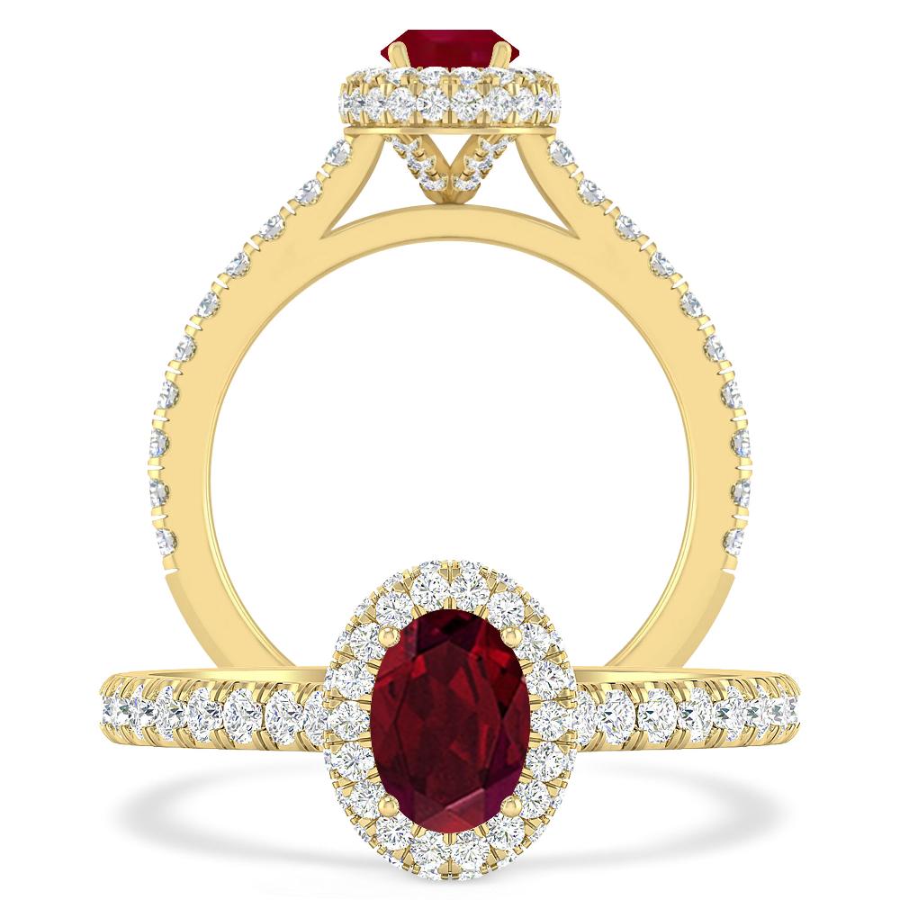 Yellow Gold - Garnet