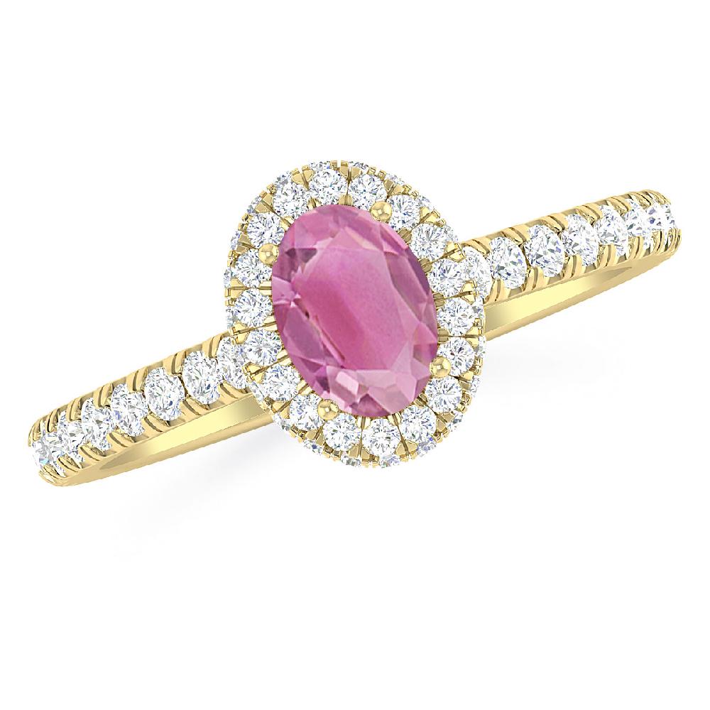 Yellow Gold - Pink Tourmaline