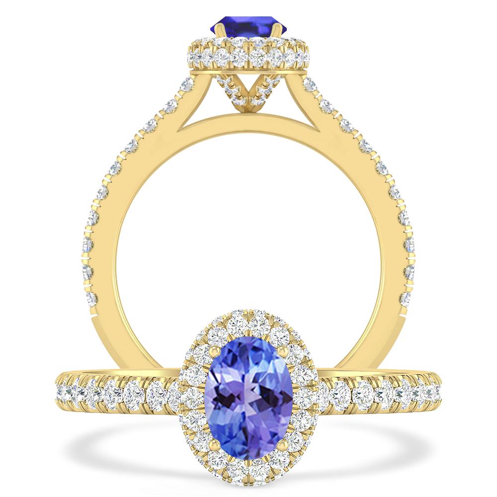 Yellow Gold - Tanzanite