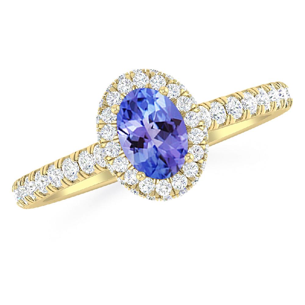 Yellow Gold - Tanzanite