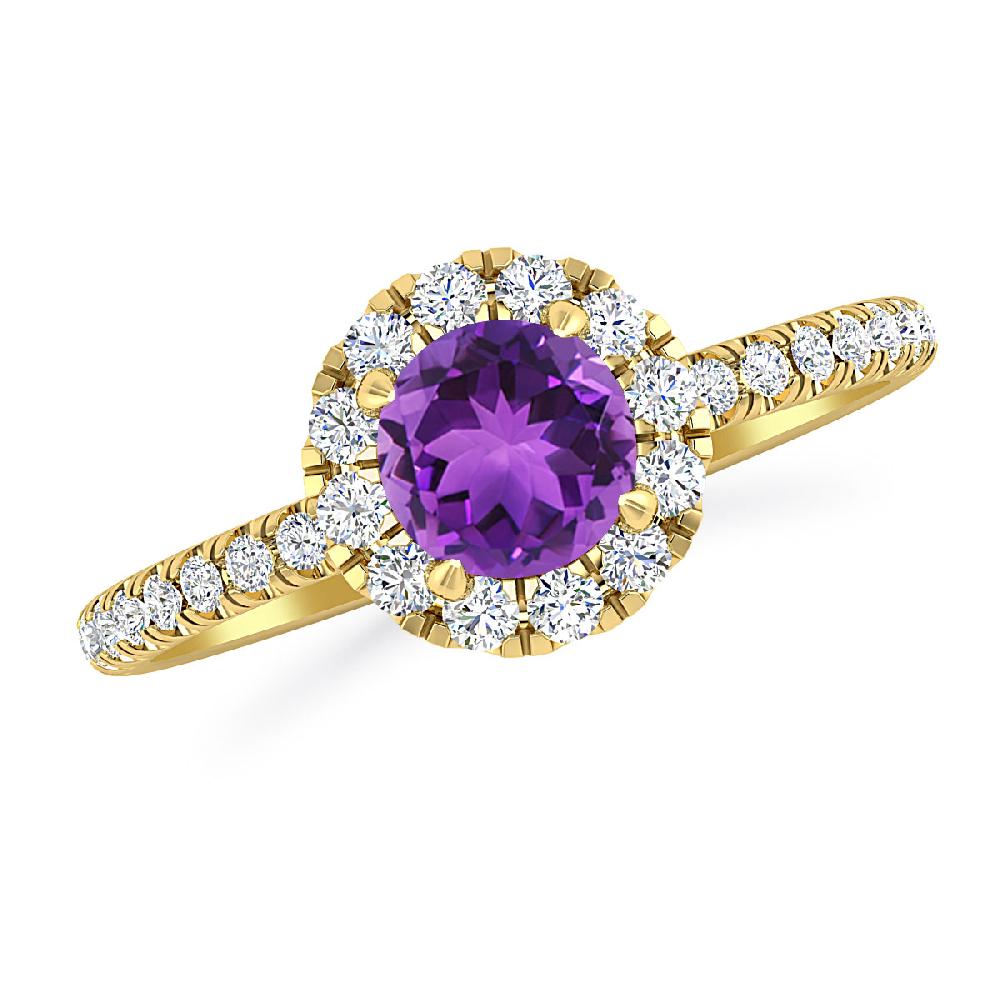 Yellow Gold - Amethyst