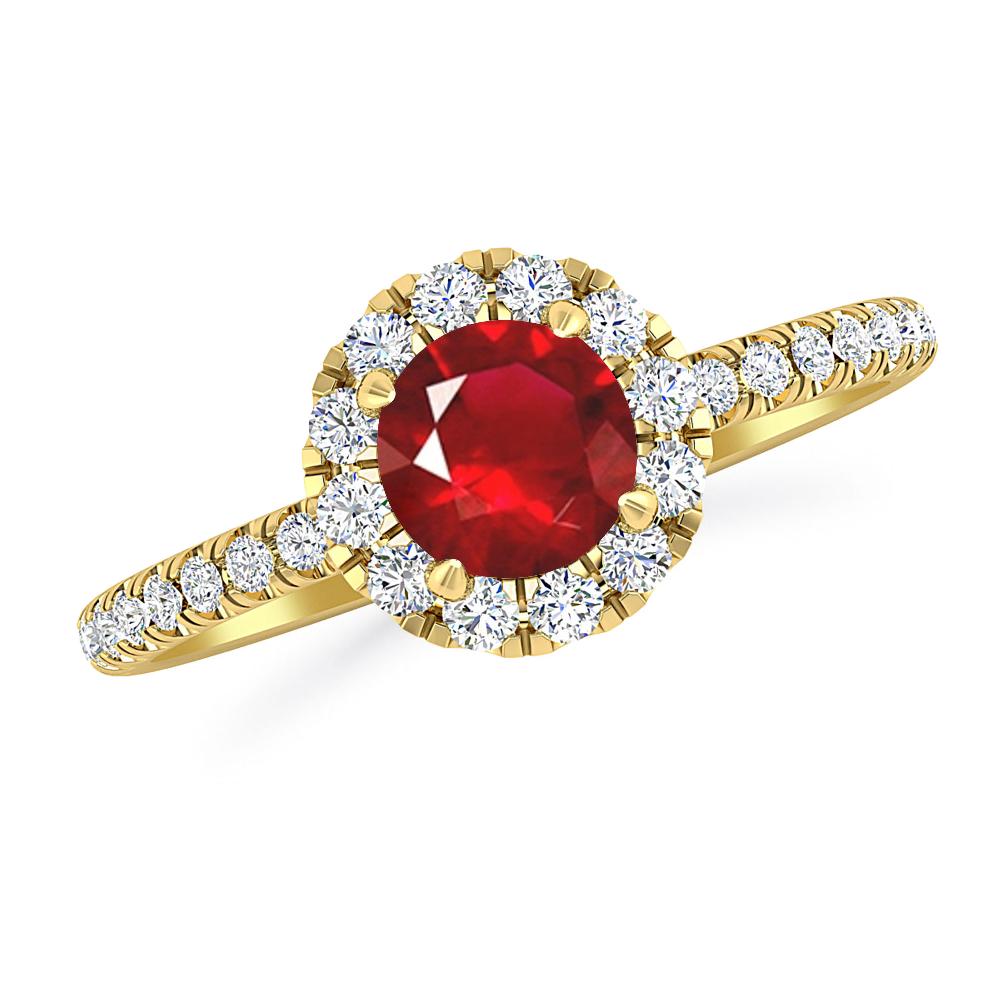 Yellow Gold - Ruby