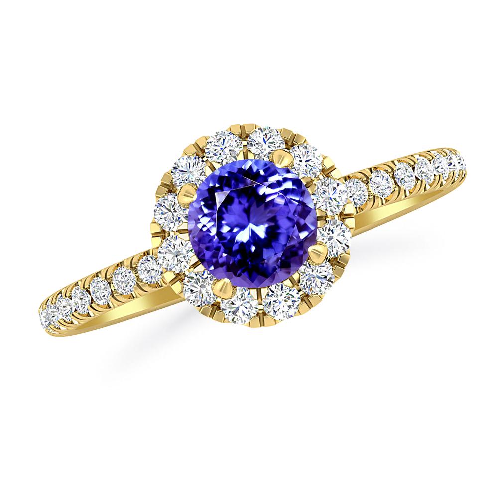 Yellow Gold - Tanzanite