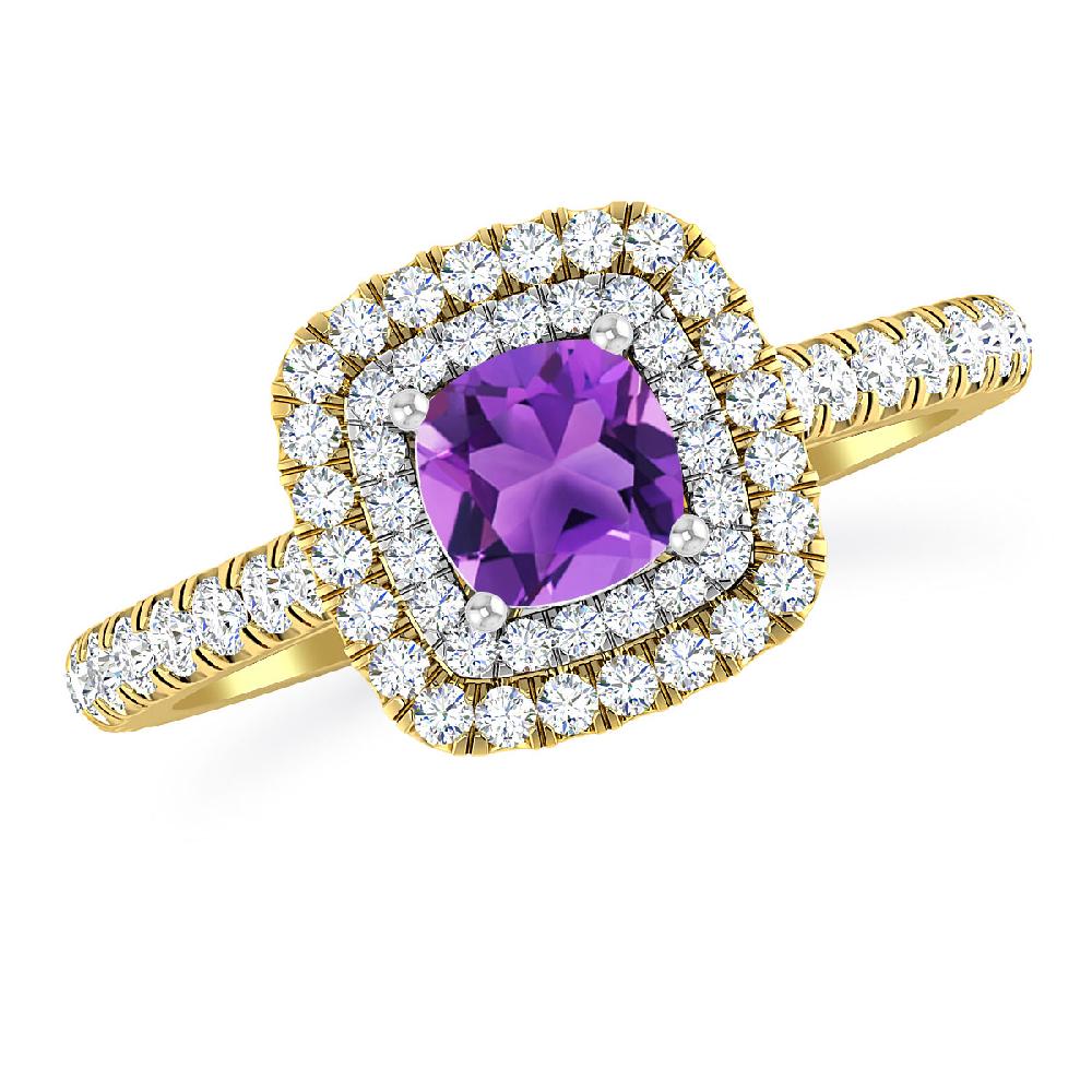 Yellow Gold - Amethyst