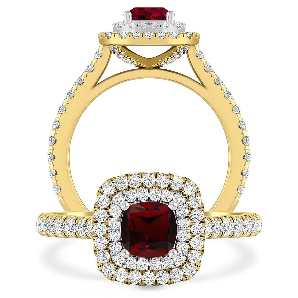 Yellow Gold - Garnet