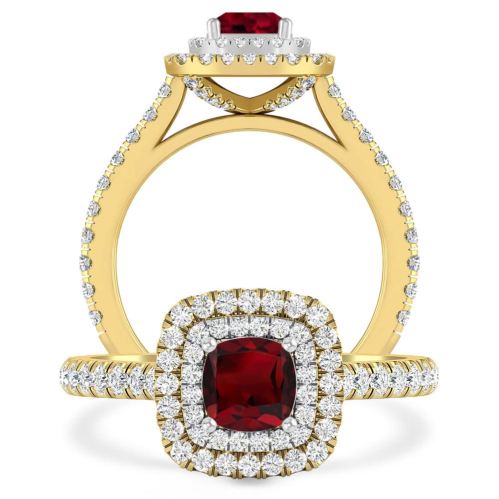 Yellow Gold - Garnet