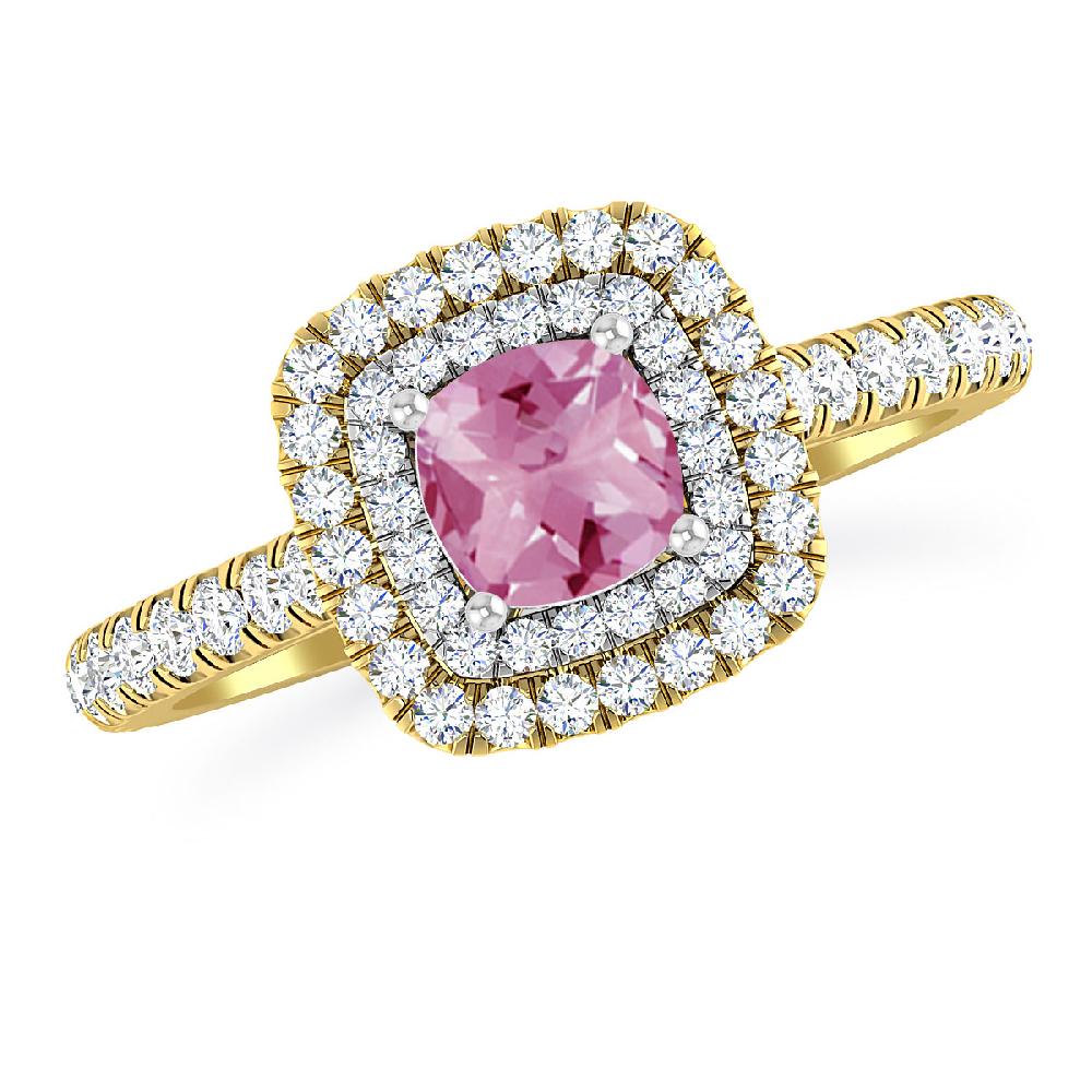 Yellow Gold - Pink Tourmaline