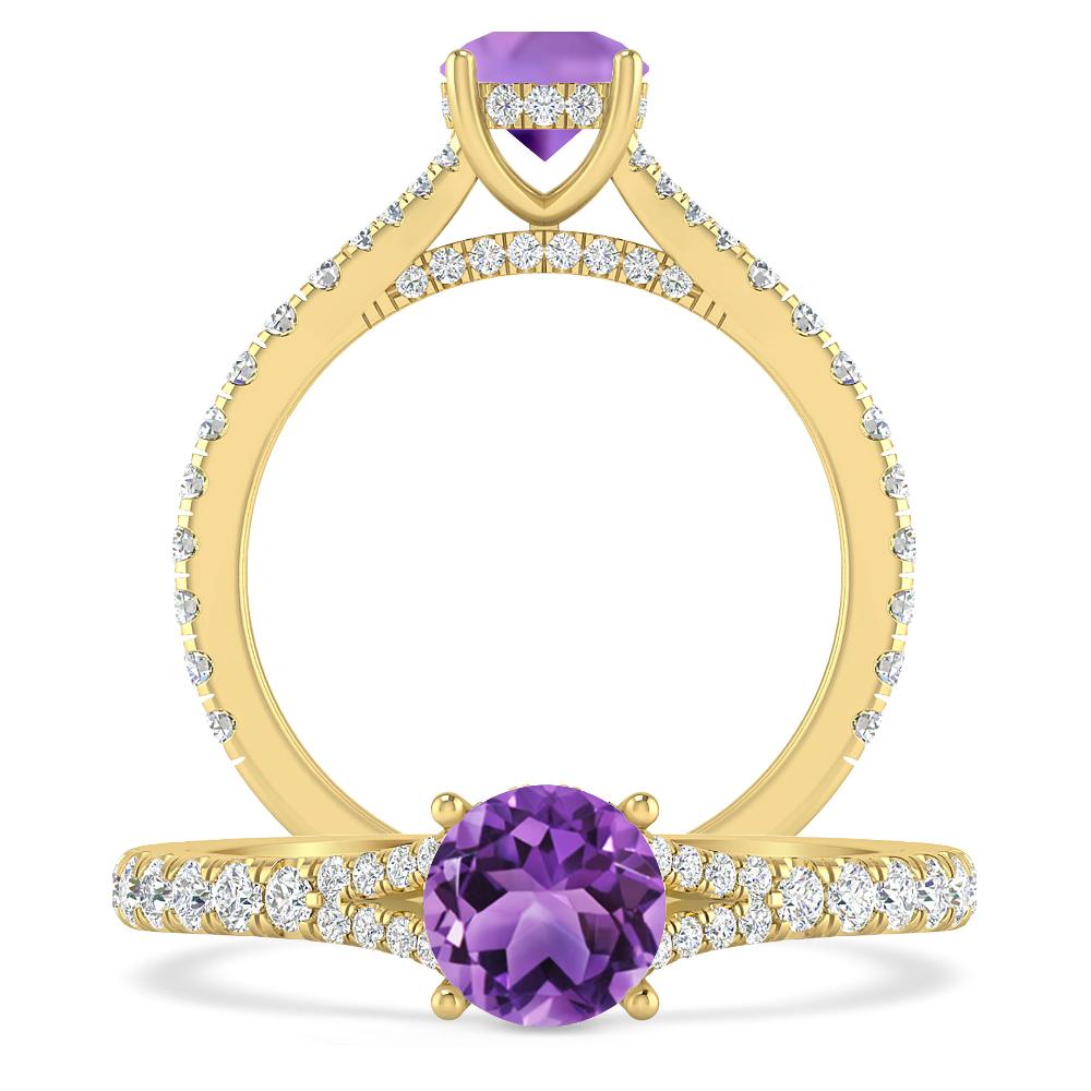 Yellow Gold - Amethyst