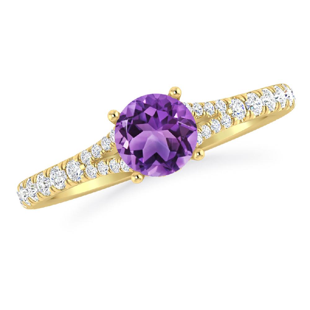 Yellow Gold - Amethyst