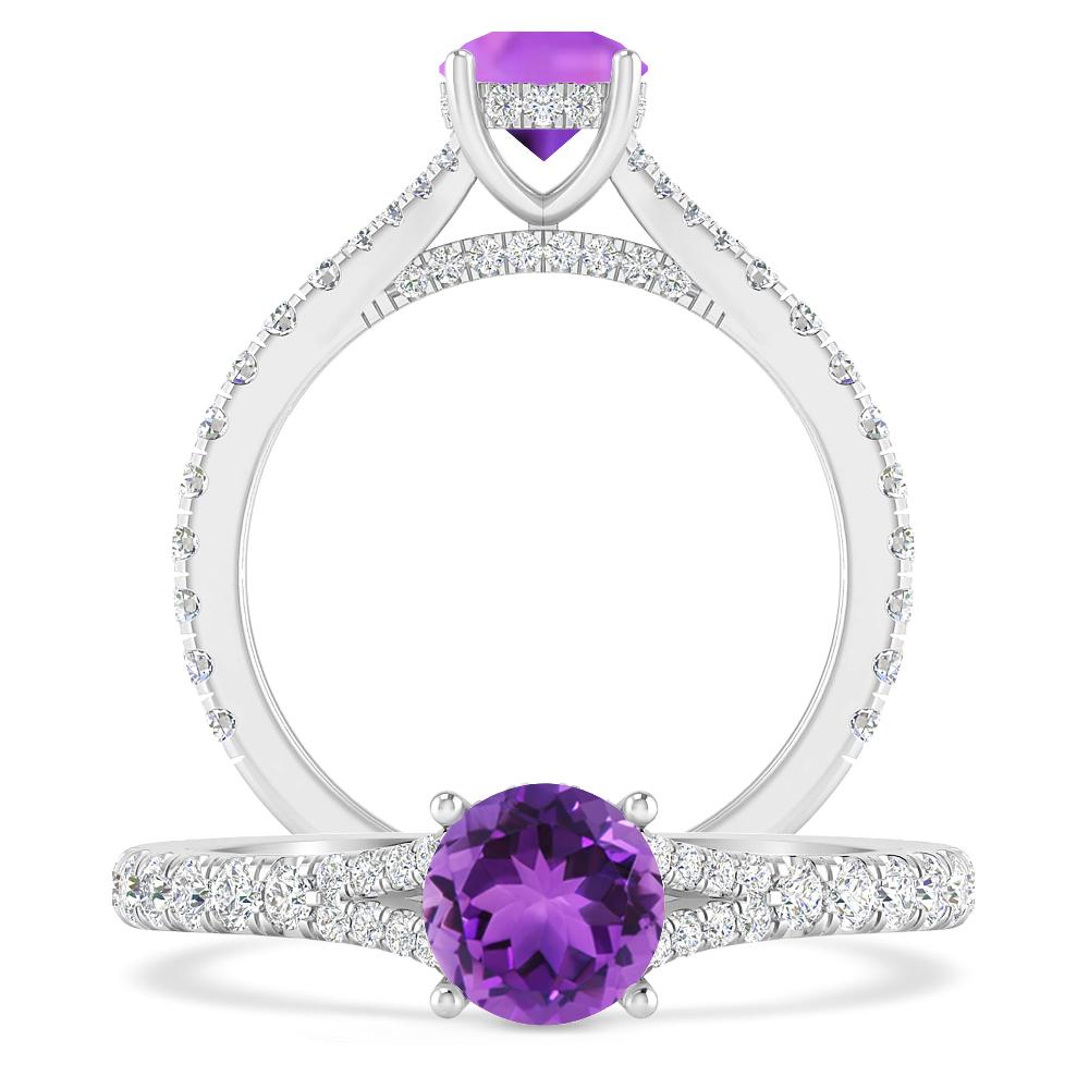 White Gold - Amethyst