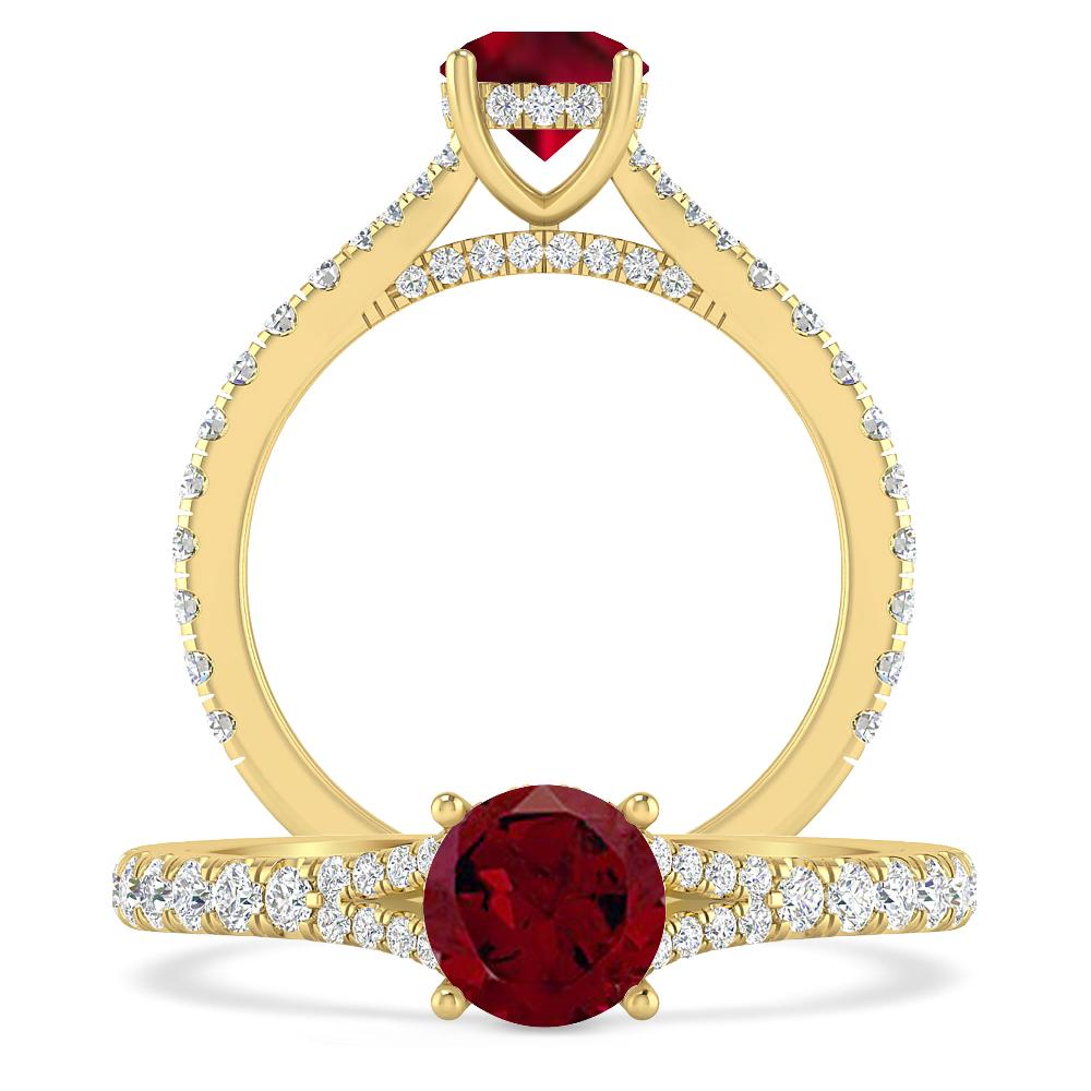 Yellow Gold - Garnet