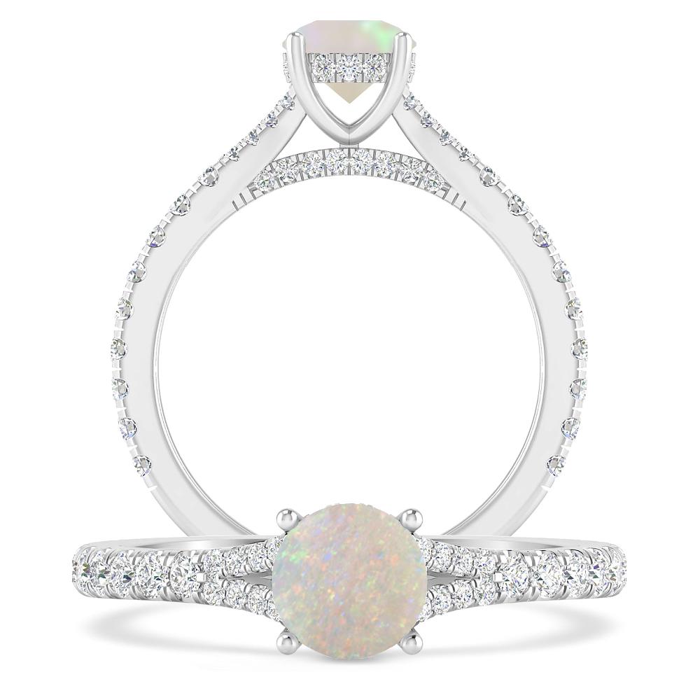 White Gold - Opal