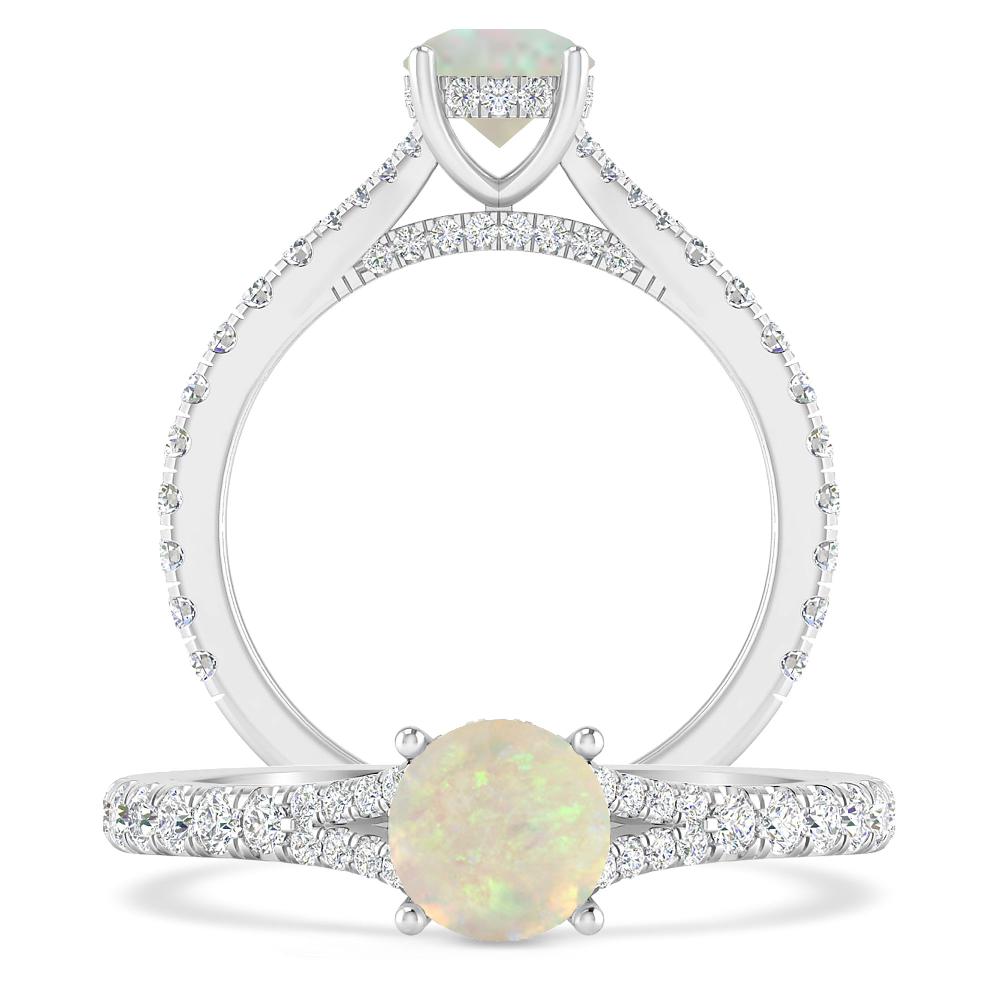 White Gold - Opal