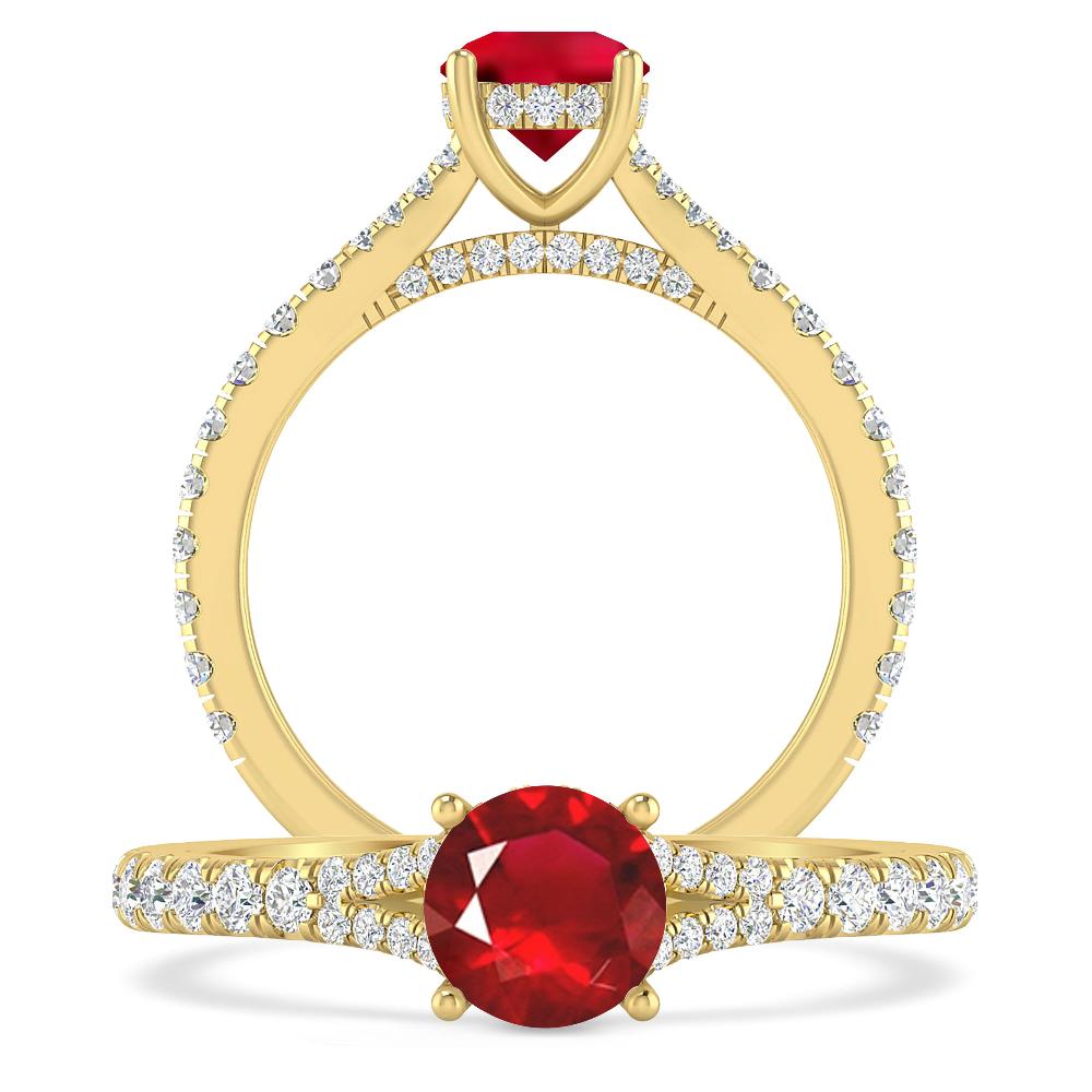 Yellow Gold - Ruby