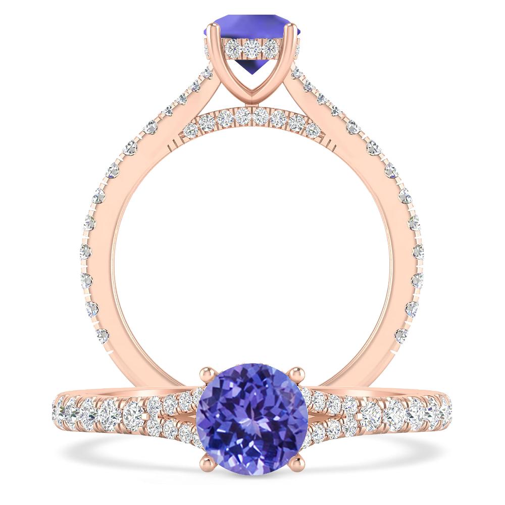Rose Gold - Tanzanite