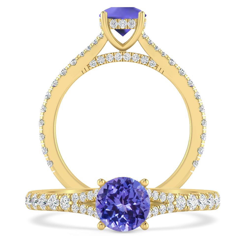 Yellow Gold - Tanzanite