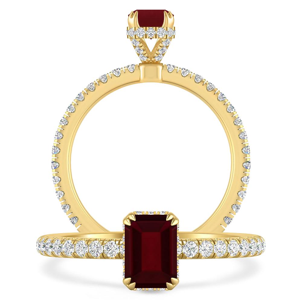 Yellow Gold - Garnet