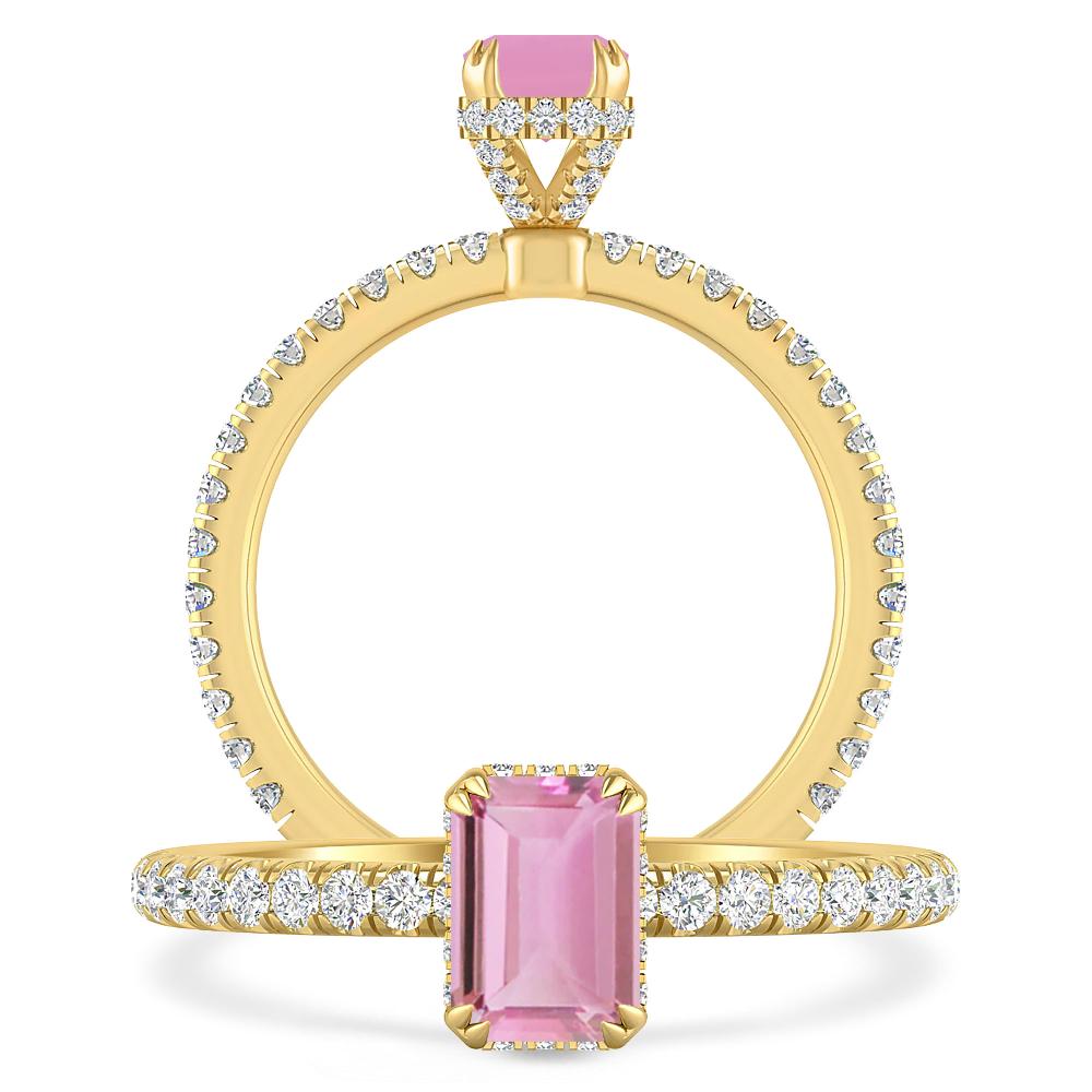 Yellow Gold - Pink Tourmaline