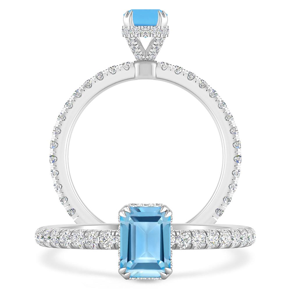 White Gold - Blue Topaz
