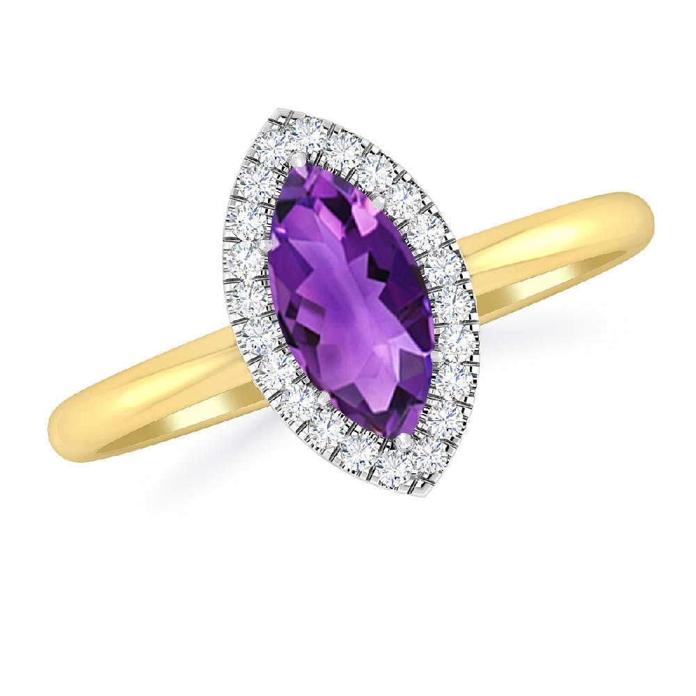Yellow Gold - Amethyst
