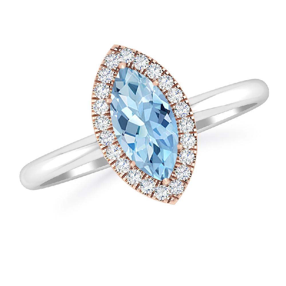 White Gold - Aquamarine