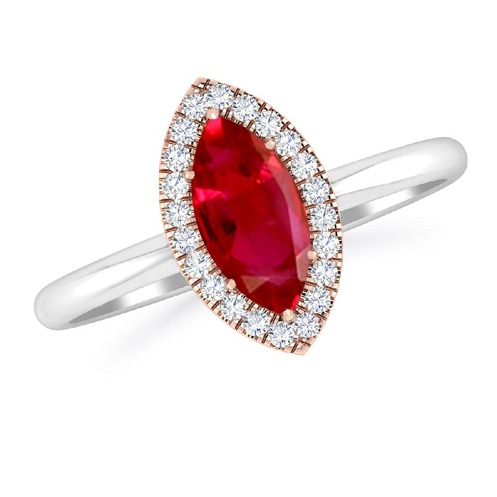 White Gold - Ruby