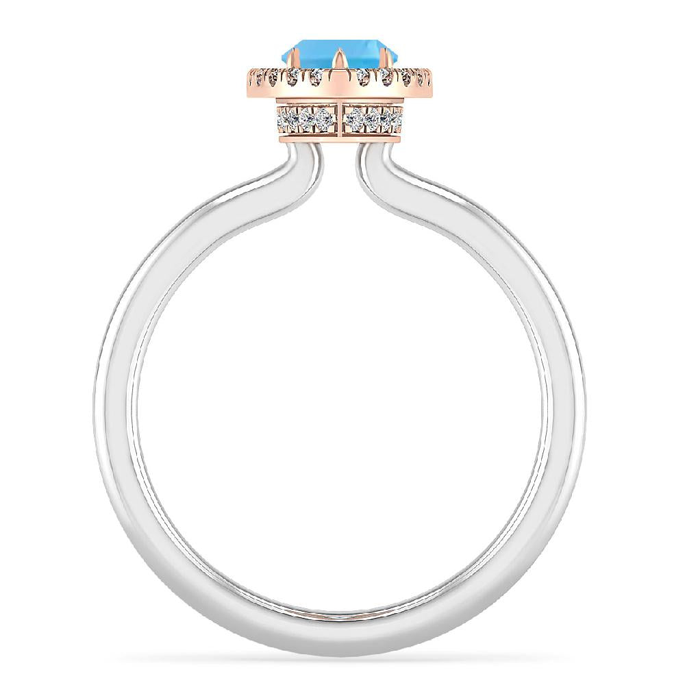 White Gold - Blue Topaz
