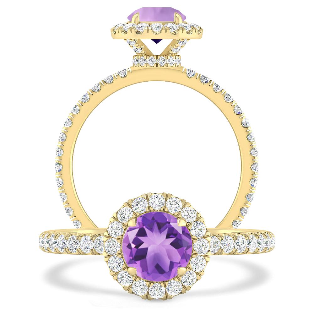 Yellow Gold - Amethyst