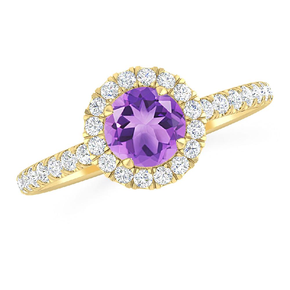 Yellow Gold - Amethyst