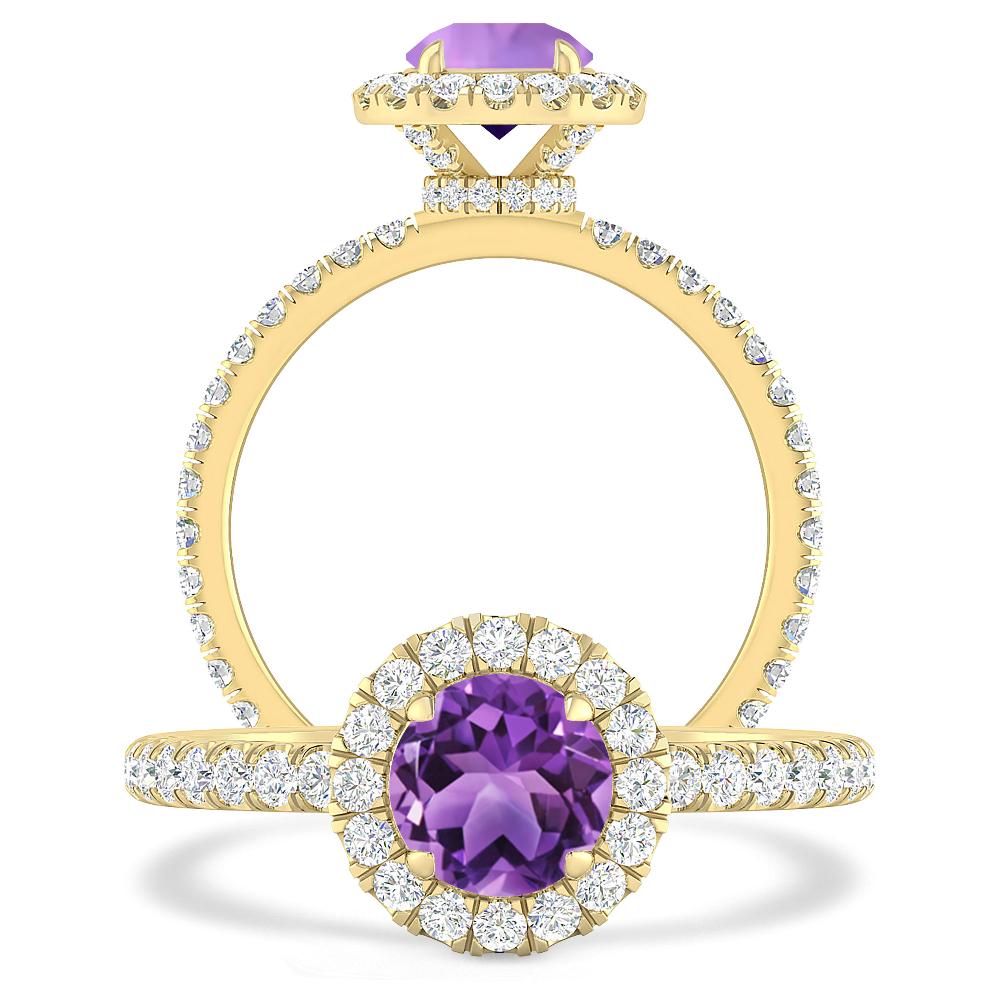 Yellow Gold - Amethyst