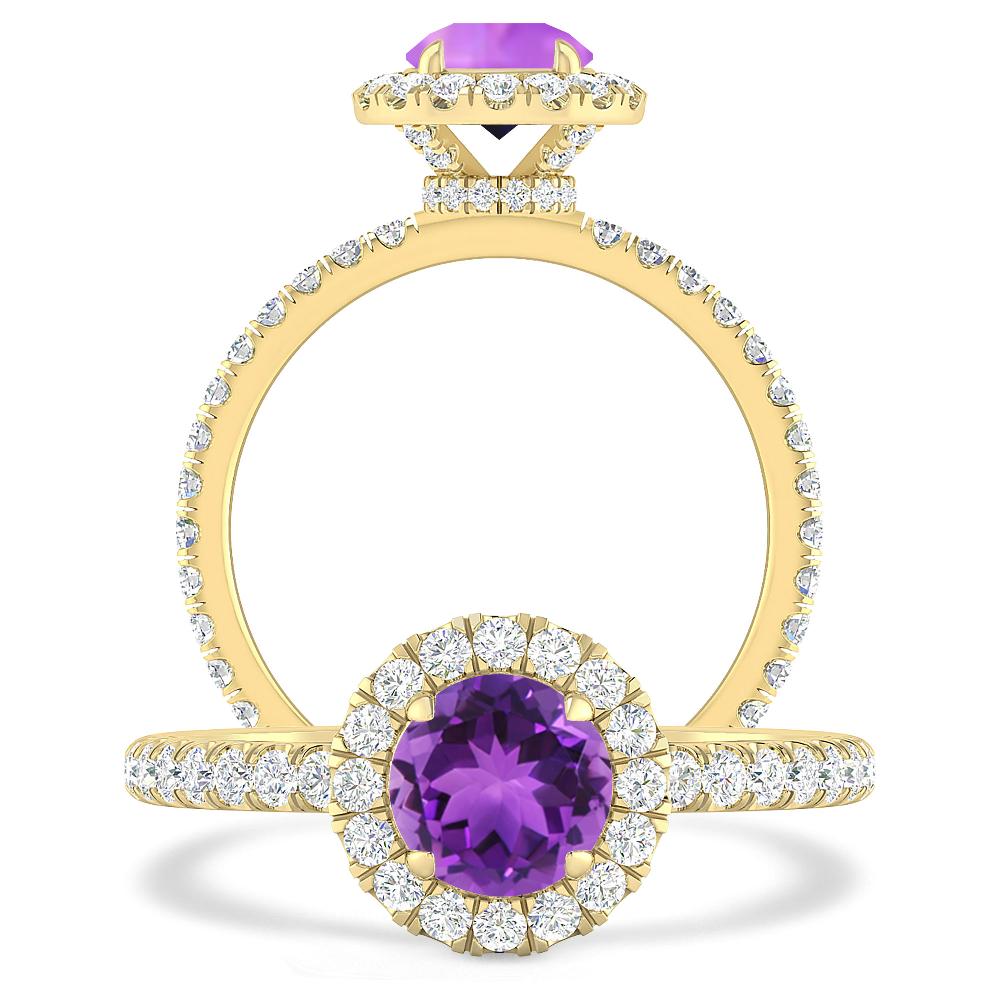 Yellow Gold - Amethyst