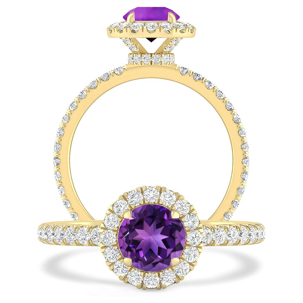 Yellow Gold - Amethyst