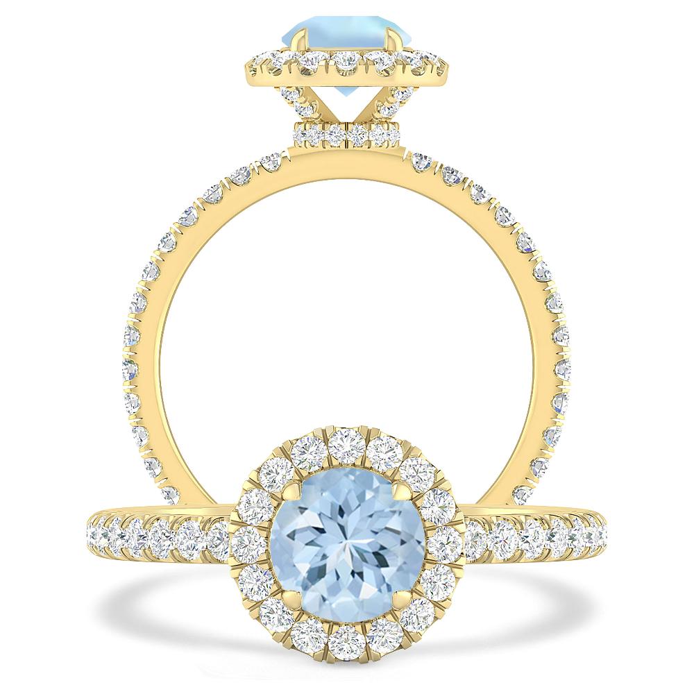 Yellow Gold - Aquamarine