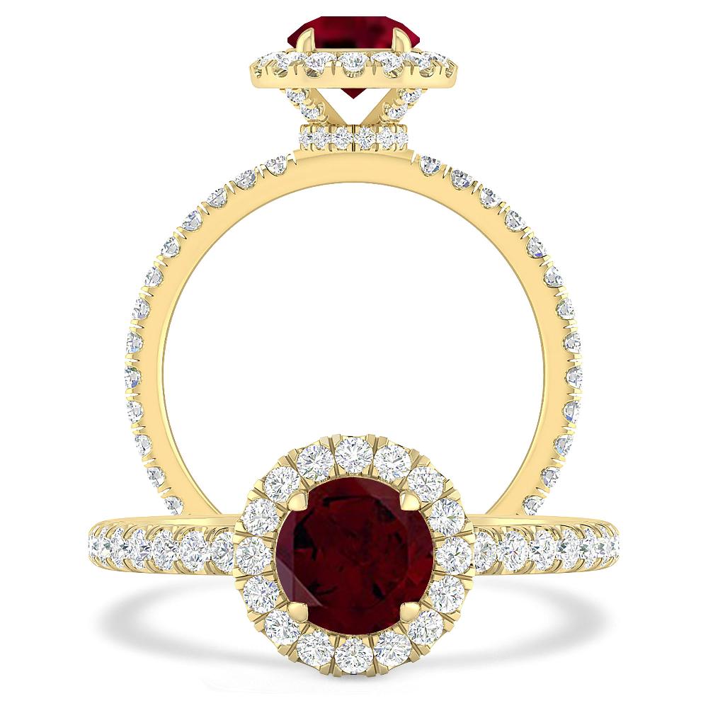 Yellow Gold - Garnet