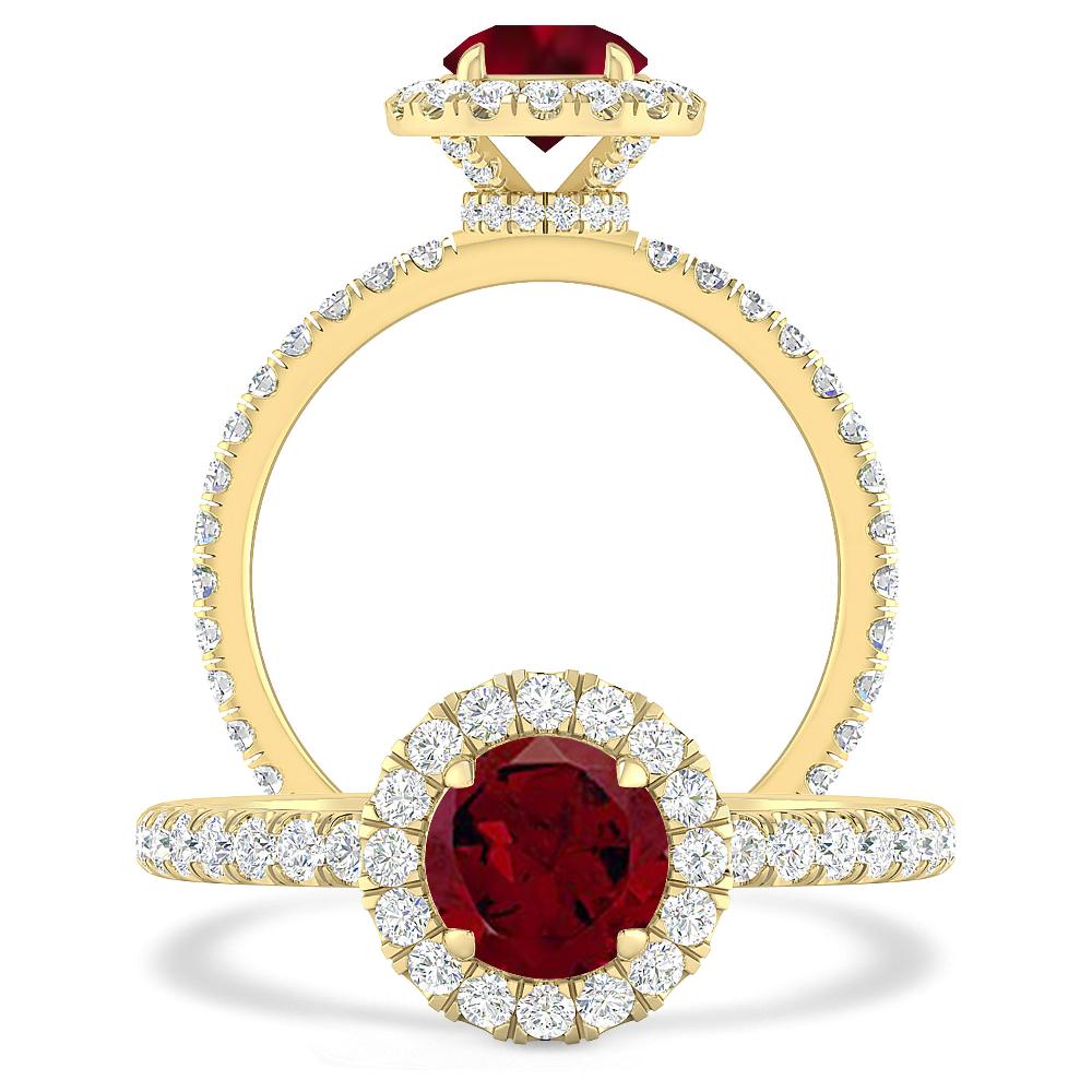 Yellow Gold - Garnet