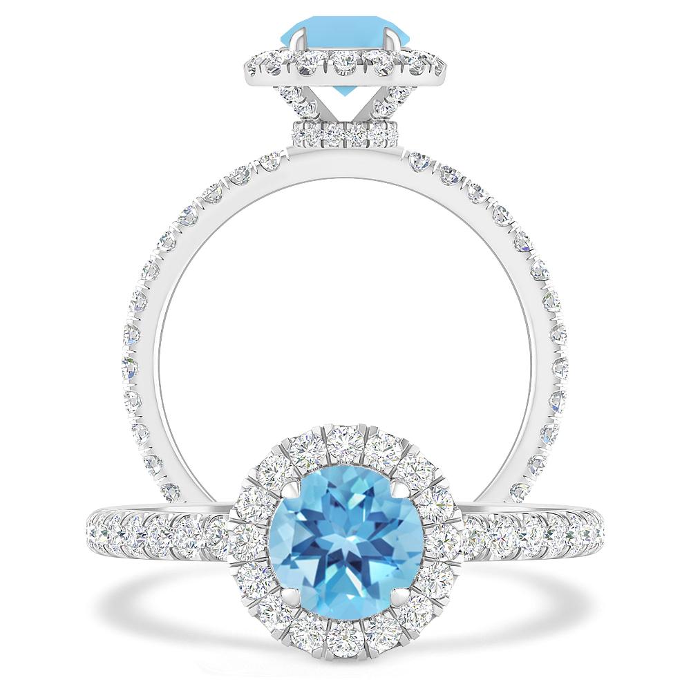 White Gold - Blue Topaz