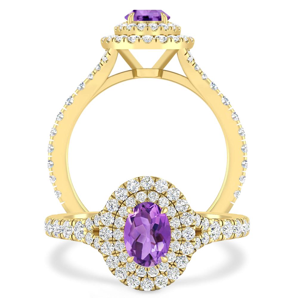 Yellow Gold - Amethyst